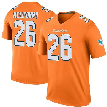 ＃26 Men's Ifeatu Melifonwu Orange Legend Miami Dolphins Color Rush Jersey