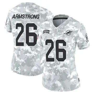＃26 Women's Cornell Armstrong Arctic Camo Limited Miami Dolphins 2024 Salute to Service Jersey