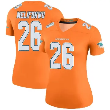 ＃26 Women's Ifeatu Melifonwu Orange Legend Miami Dolphins Color Rush Jersey