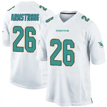 ＃26 Youth Cornell Armstrong White Game Miami Dolphins Jersey