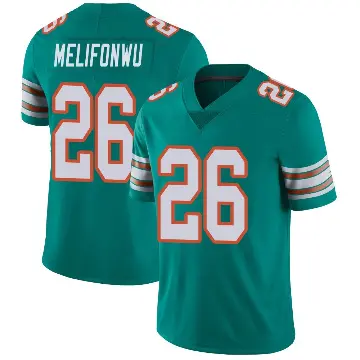 ＃26 Youth Ifeatu Melifonwu Aqua Limited Miami Dolphins Alternate Vapor Untouchable Jersey