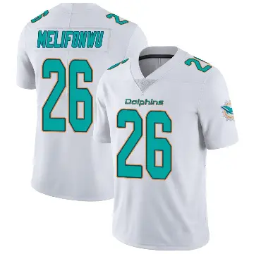 ＃26 Youth Ifeatu Melifonwu White Miami Dolphins limited Vapor Untouchable Jersey