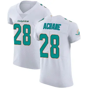 ＃28 Men's De'Von Achane White Elite Miami Dolphins Vapor Untouchable Jersey