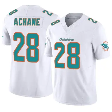 ＃28 Men's De'Von Achane White Limited Miami Dolphins Vapor F.U.S.E. Jersey