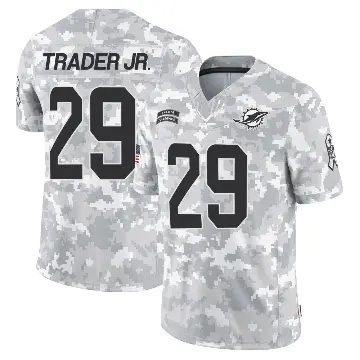 ＃29 Men's Dante Trader Jr. Arctic Camo Limited Miami Dolphins 2024 Salute to Service Jersey