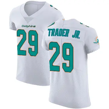 ＃29 Men's Dante Trader Jr. White Elite Miami Dolphins Vapor Untouchable Jersey
