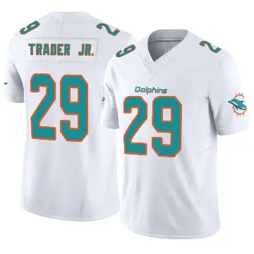 ＃29 Men's Dante Trader Jr. White Limited Miami Dolphins Vapor F.U.S.E. Jersey