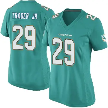＃29 Women's Dante Trader Jr. Aqua Game Miami Dolphins Team Color Jersey
