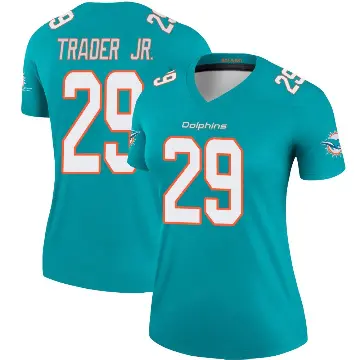 ＃29 Women's Dante Trader Jr. Aqua Legend Miami Dolphins Jersey