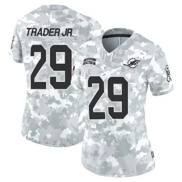 ＃29 Women's Dante Trader Jr. Arctic Camo Limited Miami Dolphins 2024 Salute to Service Jersey