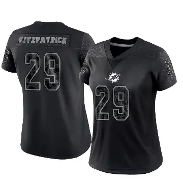＃29 Women's Minkah Fitzpatrick Black Limited Miami Dolphins Reflective Jersey
