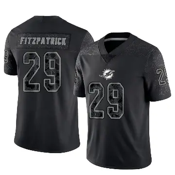 ＃29 Youth Minkah Fitzpatrick Black Limited Miami Dolphins Reflective Jersey