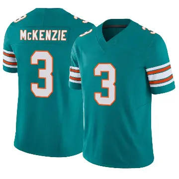 ＃3 Men's Isaiah McKenzie Aqua Limited Miami Dolphins Alternate Vapor F.U.S.E. Jersey