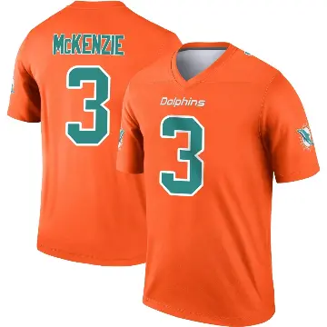 ＃3 Men's Isaiah McKenzie Orange Legend Miami Dolphins Inverted Jersey