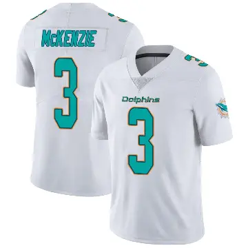 ＃3 Men's Isaiah McKenzie White Miami Dolphins limited Vapor Untouchable Jersey
