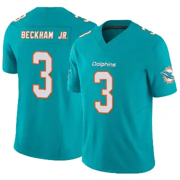 ＃3 Men's Odell Beckham Jr. Aqua Limited Miami Dolphins Vapor F.U.S.E. Jersey