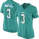 ＃3 Women's Isaiah McKenzie Aqua Game Miami Dolphins Team Color Jersey