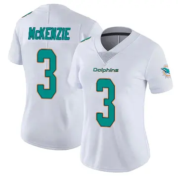 ＃3 Women's Isaiah McKenzie White Miami Dolphins limited Vapor Untouchable Jersey