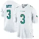＃3 Youth K.J. Britt White Game Miami Dolphins Jersey