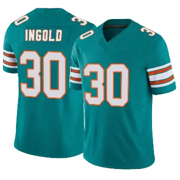 ＃30 Youth Alec Ingold Aqua Limited Miami Dolphins Alternate Vapor F.U.S.E. Jersey