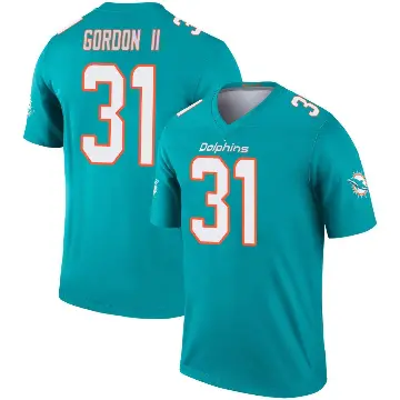 ＃31 Men's Ollie Gordon II Aqua Legend Miami Dolphins Jersey