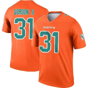 ＃31 Youth Ollie Gordon II Orange Legend Miami Dolphins Inverted Jersey