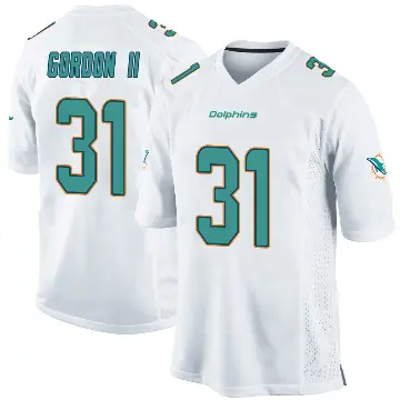 ＃31 Youth Ollie Gordon II White Game Miami Dolphins Jersey