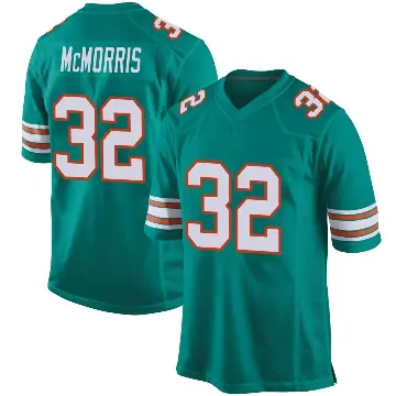 ＃32 Men's Patrick McMorris Aqua Game Miami Dolphins Alternate Jersey