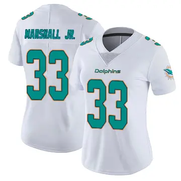 ＃33 Women's Jason Marshall Jr. White Miami Dolphins limited Vapor Untouchable Jersey