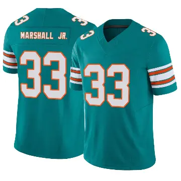 ＃33 Youth Jason Marshall Jr. Aqua Limited Miami Dolphins Alternate Vapor F.U.S.E. Jersey