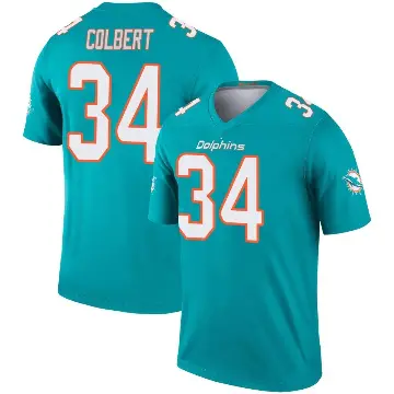 ＃34 Youth Jordan Colbert Aqua Legend Miami Dolphins Jersey