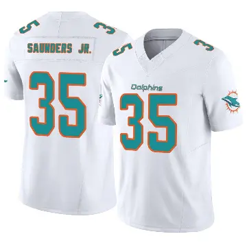 ＃35 Youth John Saunders Jr. White Limited Miami Dolphins Vapor F.U.S.E. Jersey