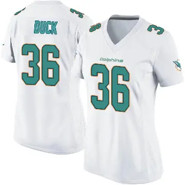 ＃36 Women's Storm Duck White Game Miami Dolphins Jersey