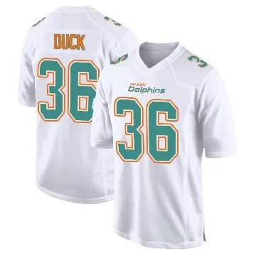 ＃36 Youth Storm Duck White Game Miami Dolphins Fashion Jersey