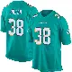 ＃38 Men's Mike Hilton Aqua Game Miami Dolphins Team Color Jersey