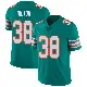 ＃38 Men's Mike Hilton Aqua Limited Miami Dolphins Alternate Vapor Untouchable Jersey