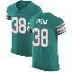 ＃38 Men's Mike Hilton Green Elite Miami Dolphins Aqua Alternate Vapor Untouchable Jersey