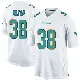 ＃38 Men's Mike Hilton White Game Miami Dolphins Jersey