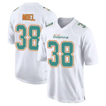 ＃38 Men's Nate Noel White Game Miami Dolphins Fashion Jersey