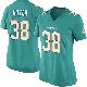 ＃38 Women's Mike Hilton Aqua Game Miami Dolphins Team Color Jersey