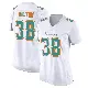 ＃38 Women's Mike Hilton White Game Miami Dolphins Fashion Jersey