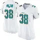 ＃38 Women's Mike Hilton White Game Miami Dolphins Jersey