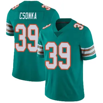 ＃39 Men's Larry Csonka Aqua Limited Miami Dolphins Alternate Vapor Untouchable Jersey