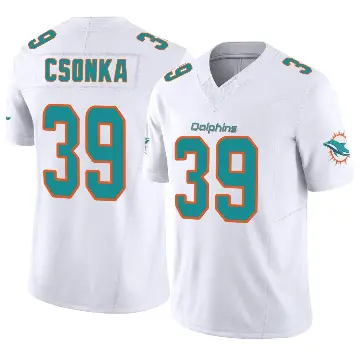 ＃39 Men's Larry Csonka White Limited Miami Dolphins Vapor F.U.S.E. Jersey