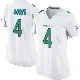 ＃4 Women's Kader Kohou White Game Miami Dolphins Jersey