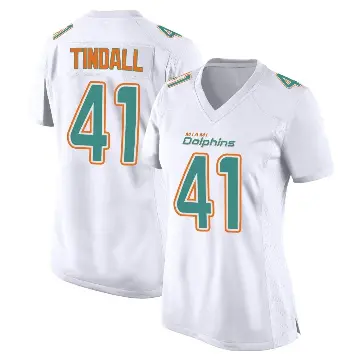 ＃41 Women's Channing Tindall White Game Miami Dolphins Fashion Jersey