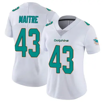 ＃43 Women's Jason Maitre White Miami Dolphins limited Vapor Untouchable Jersey