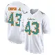 ＃43 Youth Ryan Cooper Jr. White Game Miami Dolphins Fashion Jersey