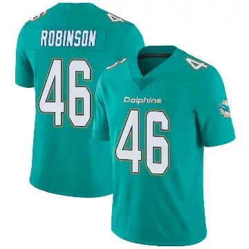 ＃46 Men's Ethan Robinson Aqua Limited Miami Dolphins Team Color Vapor Untouchable Jersey