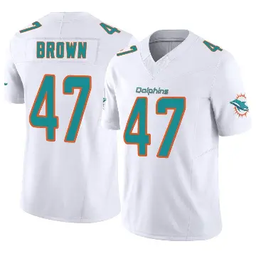 ＃47 Youth Cam Brown White Limited Miami Dolphins Vapor F.U.S.E. Jersey